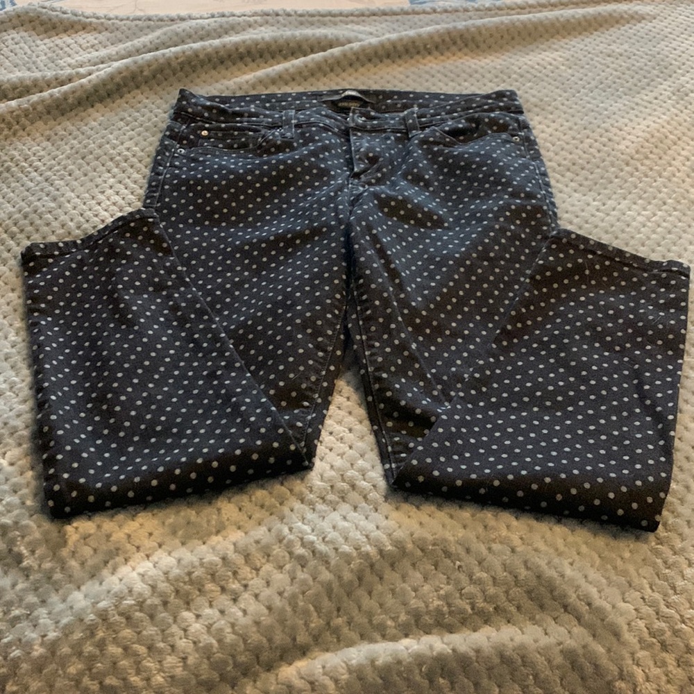 Else Polka Dot Skinny Ankle Jeans Women Size 29.